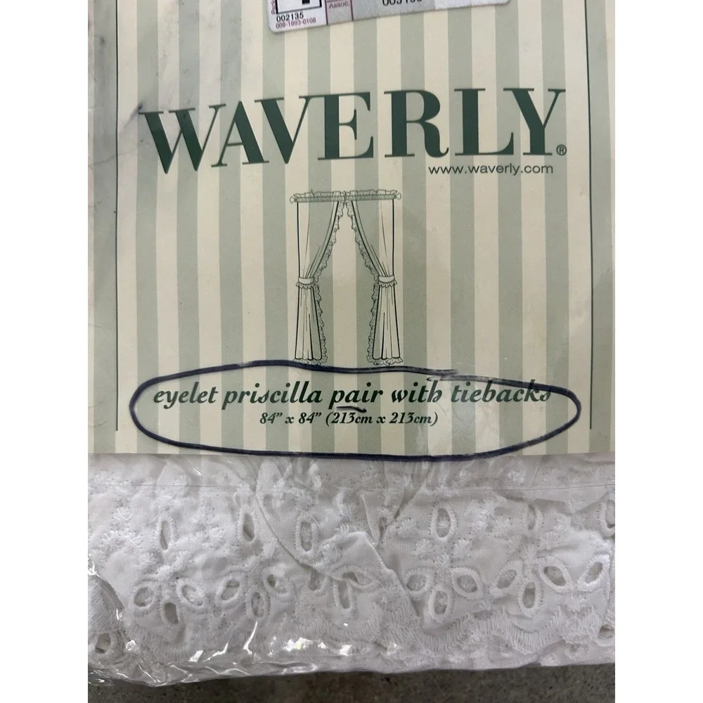 Waverly Ruffled Original Priscilla Curtains Ruffle White Eyelet 84
